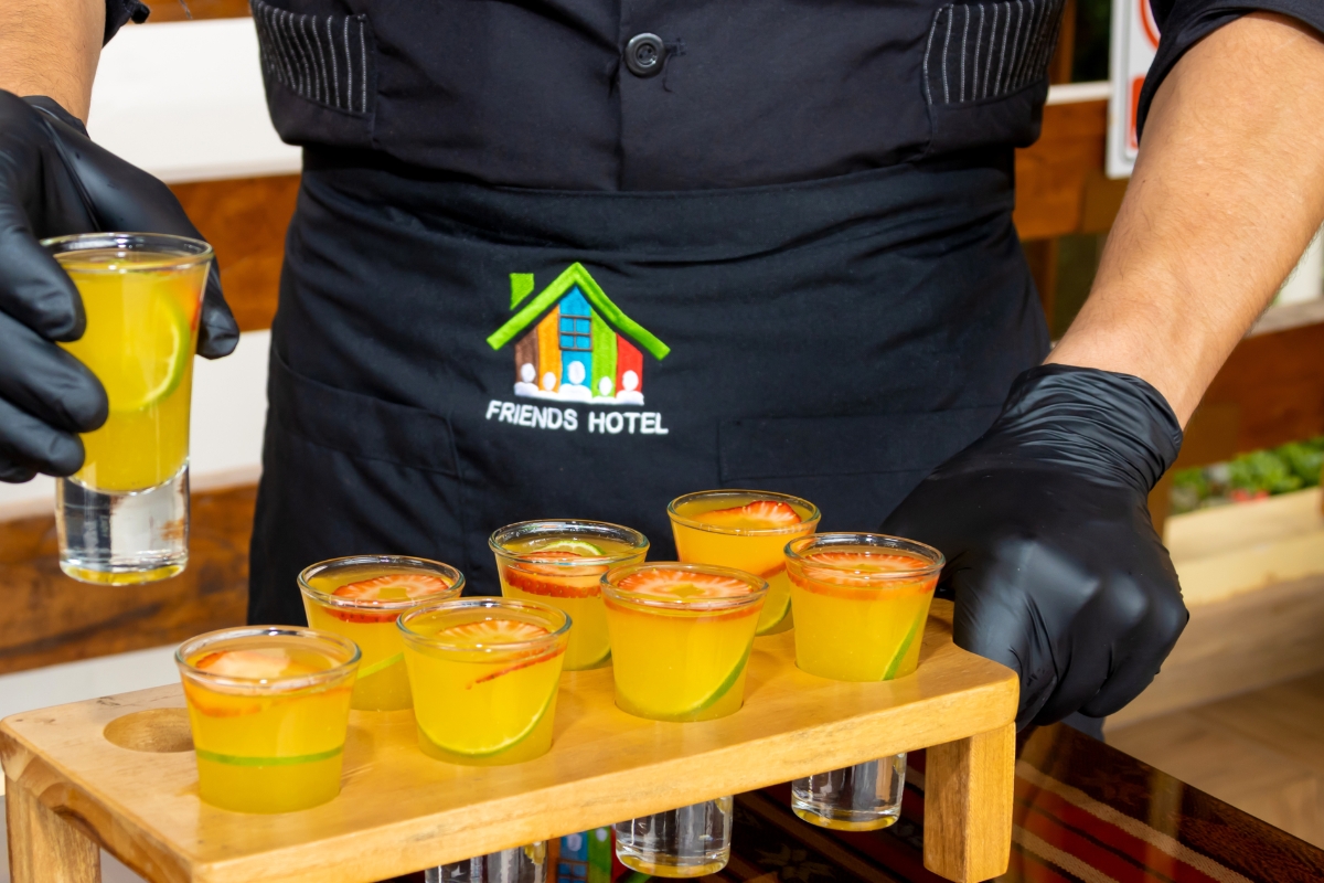 Welcome drink at Friends Hotel & Rooftop in Quito