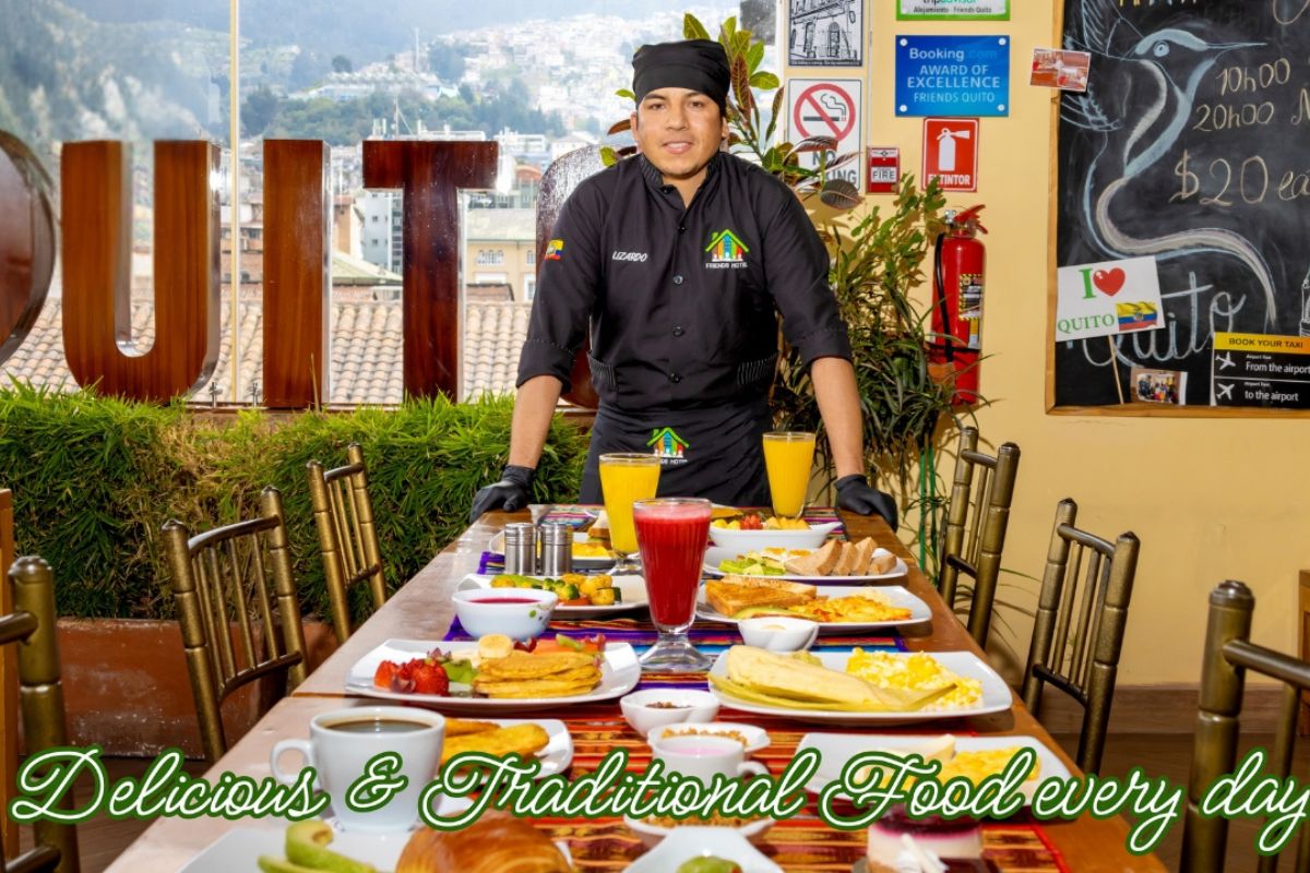 Rooftop breakfast experience in Quito